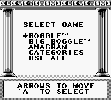Boggle Plus (USA) In game screenshot